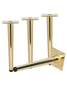 Patas de Mueble de Metal Tchosuz 30cm Oro Recto Paquete de 4