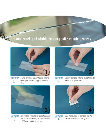 Kit de Reparación de Grietas en Parabrisas LARDERGO 4PCS