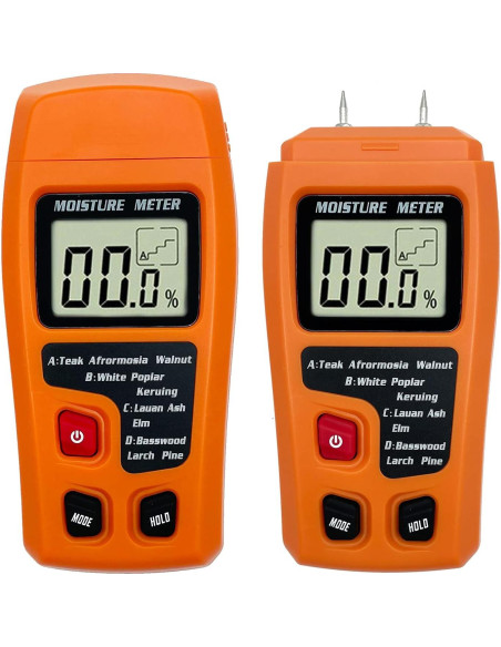 Medidor de Humedad de Madera Digital QYQRQF LCD Naranja