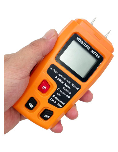 Medidor de Humedad de Madera Digital QYQRQF LCD Naranja