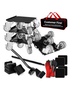 Juego de Carretillas para Muebles Qenovo 5 Ruedas 453.6 kg