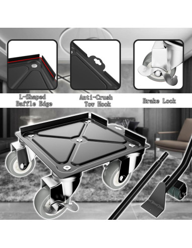 Juego de Carretillas para Muebles Qenovo 5 Ruedas 453.6 kg