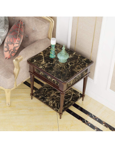 Papel Contacto de Mármol Marrón Burgeliy 15.7x3.0m Impermeable