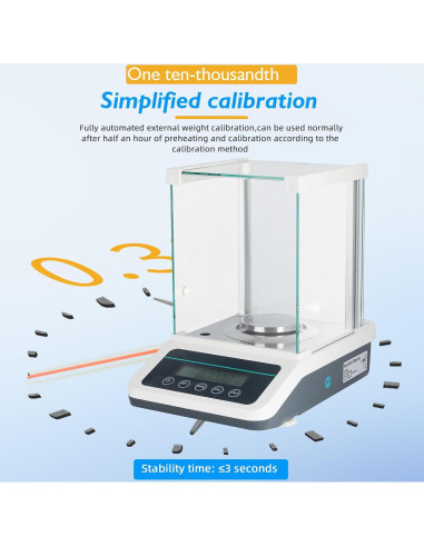 Balanza Analítica de Precisión 0.0001g Faruijie - Digital