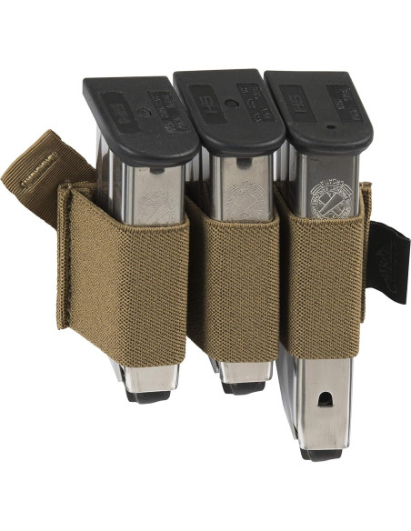 Inserto Elástico Helikon-Tex Triple Lazo Coyote 11x5cm