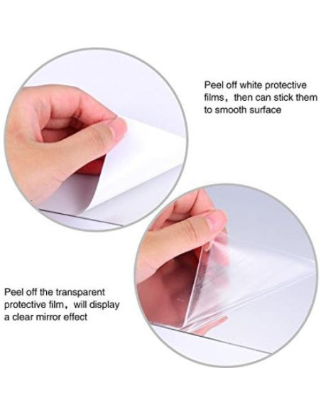 Espejos Autoadhesivos Rectangulares BBTO 9 Piezas 15x23cm