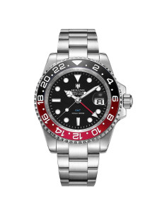 Reloj Automático GMT LOREO Hombre Zafiro 40mm Impermeable