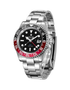 Reloj Automático GMT LOREO Hombre Zafiro 40mm Impermeable 2