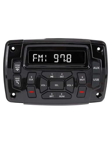 Receptor Estéreo Bluetooth Impermeable Citreal 4x50W USB AM/FM