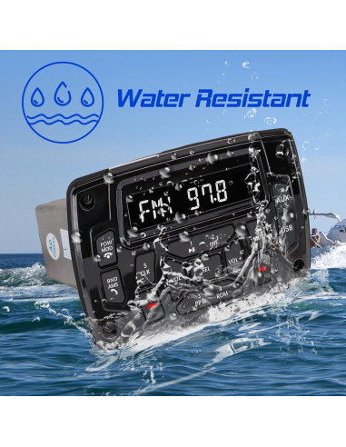 Receptor Estéreo Bluetooth Impermeable Citreal 4x50W USB AM/FM