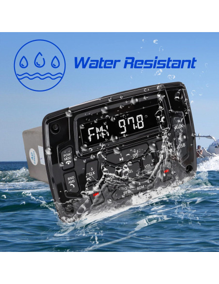 Receptor Estéreo Bluetooth Impermeable Citreal 4x50W USB AM/FM