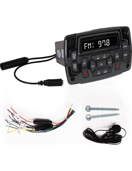 Receptor Estéreo Bluetooth Impermeable Citreal 4x50W USB AM/FM