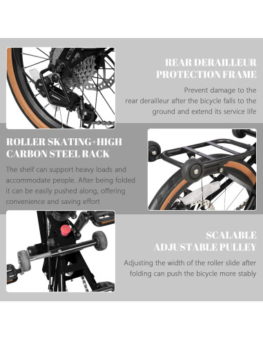 Bicicleta Plegable BGGFNZ 16" 7 Velocidades Frenos de Disco