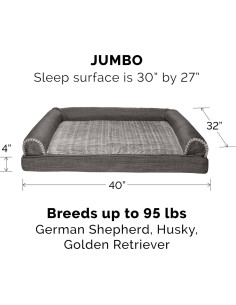 Cama ortopédica para perros Furhaven Jumbo Carbón 102x81cm 2