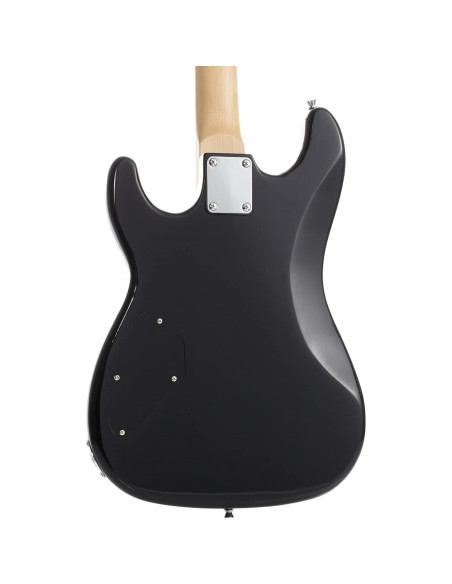 Guitarra Eléctrica Davison 99 cm Completa Negra con Accesorios