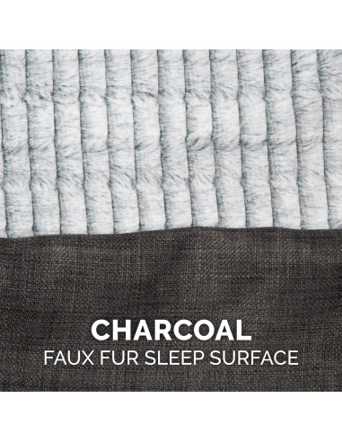 Cama ortopédica para perros Furhaven Jumbo Carbón 102x81cm