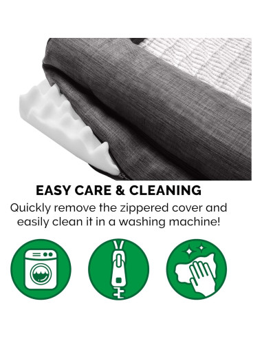 Cama ortopédica para perros Furhaven Jumbo Carbón 102x81cm