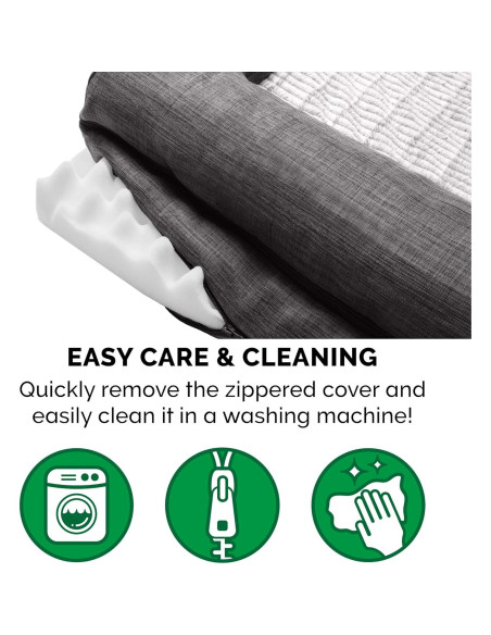 Cama ortopédica para perros Furhaven Jumbo Carbón 102x81cm