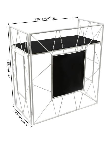 Cabina de DJ portátil plegable con soporte y bolsa - 120.9x59.9cm Cabina de DJ portátil plegable con soporte y bolsa - 120.9x59.9cm