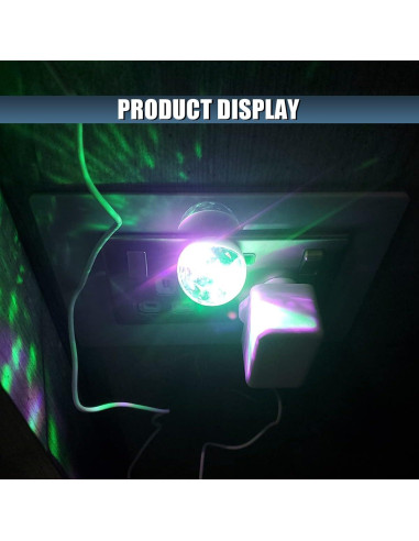 Lámpara LED USB DUSCOKE Proyector Estrellas Coche Blanco