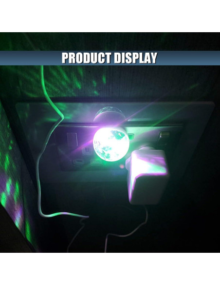 Lámpara LED USB DUSCOKE Proyector Estrellas Coche Blanco