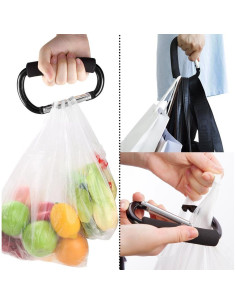 Ganchos de cochecito Newraturner 2 pcs Aluminio Negro/Rosa 2