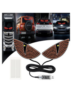 Luz LED Ojos de Diablo GKKBUFF Rojo 12 Modos para Coche
