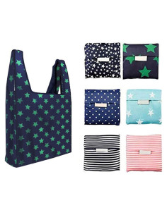 Paquete de 6 Bolsas de Compras Reutilizables Reroucky 15.88 kg