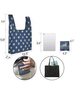 Paquete de 6 Bolsas de Compras Reutilizables Reroucky 15.88 kg 2