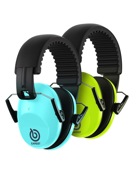Paquete de 2 Auriculares de Seguridad NRR 20dB - Azul y Verde