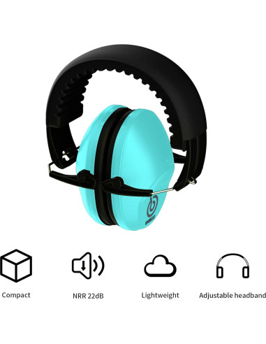 Paquete de 2 Auriculares de Seguridad NRR 20dB - Azul y Verde