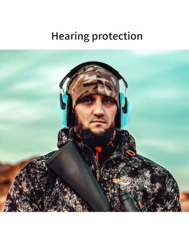 Paquete de 2 Auriculares de Seguridad NRR 20dB - Azul y Verde