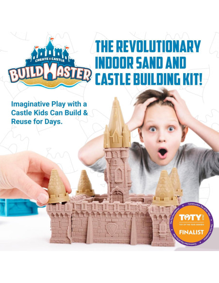 Kit de Castillo de Arena Interior Mega - 20 Piezas y 0.68 kg Arena Mágica