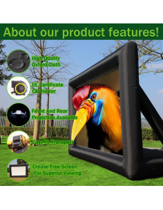 Pantalla Inflable de Proyector 4.88m Staelea para Exterior 2