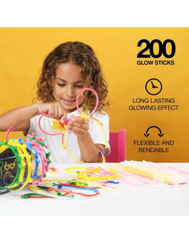 Paquete de 500 Varitas Brillantes Play22 - 200 Varitas de 20.32 cm