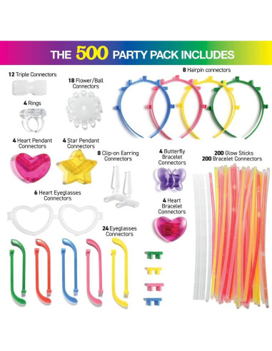 Paquete de 500 Varitas Brillantes Play22 - 200 Varitas de 20.32 cm