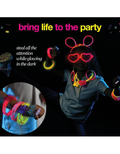 Paquete de 500 Varitas Brillantes Play22 - 200 Varitas de 20.32 cm