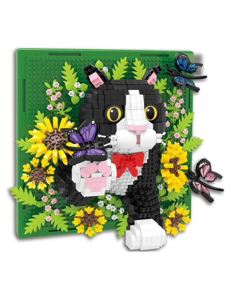 Juego de Bloques de Construcción 3D BseSparklion Gato 1402 PCS