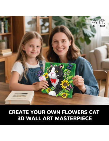 Juego de Bloques de Construcción 3D BseSparklion Gato 1402 PCS