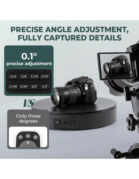 Soporte Giratorio de Fotografía 35cm YZM-24, 50kg, Control Remoto