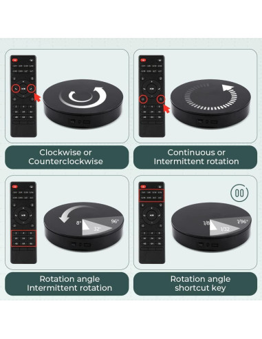 Soporte Giratorio de Fotografía 35cm YZM-24, 50kg, Control Remoto