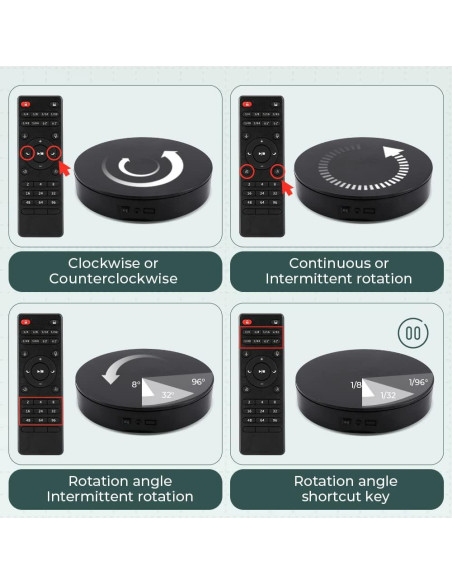 Soporte Giratorio de Fotografía 35cm YZM-24, 50kg, Control Remoto