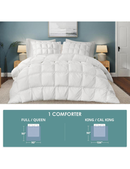 Edredón King Madison Park Blanco, Relleno Alternativo Invierno