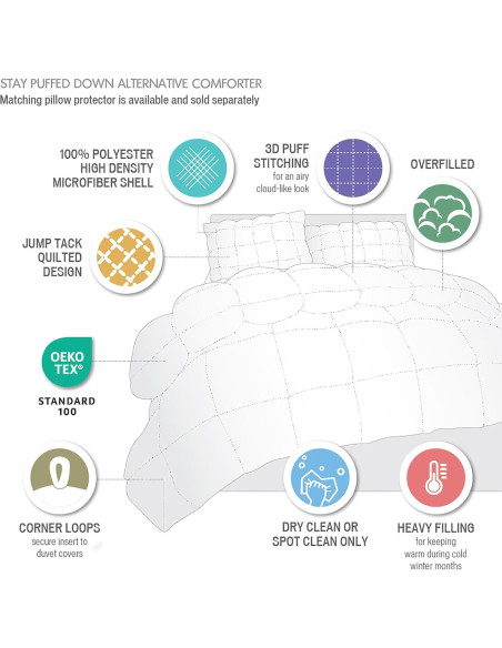Edredón King Madison Park Blanco, Relleno Alternativo Invierno