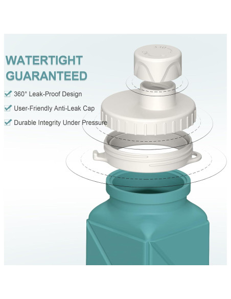 Botellas de Agua Plegables 2 Pack BEAUTAIL 610ml Silicona Botellas de Agua Plegables 2 Pack BEAUTAIL 610ml Silicona