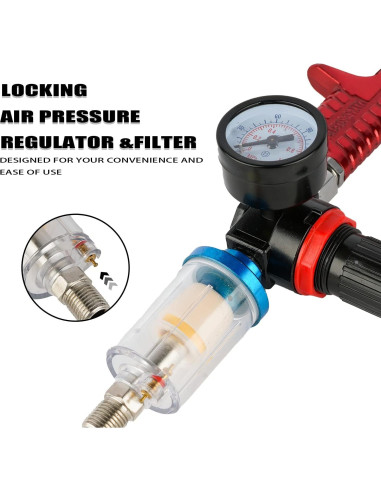 Kit Profesional de Pistola de Pulverización HVLP ETOSHA 600cc