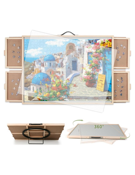 Mesa de Rompecabezas Portátil BuilderButler 1500 Piezas 87x64cm