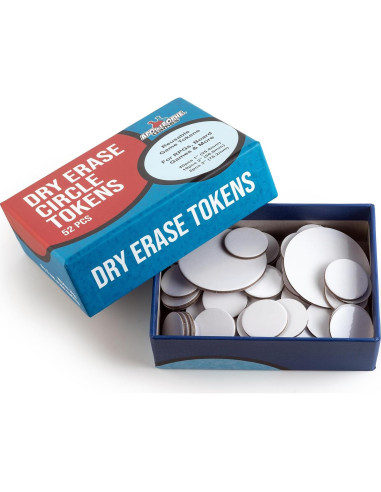 Fichas de Borrado en Seco Apostrophe Games - 52 Piezas Reutilizables