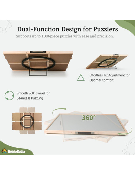 Mesa de Rompecabezas Portátil BuilderButler 1500 Piezas 87x64cm