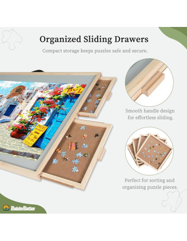 Mesa de Rompecabezas Portátil BuilderButler 1500 Piezas 87x64cm